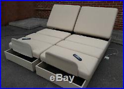 2x electric adjustable 3ft single beds with built-in massage