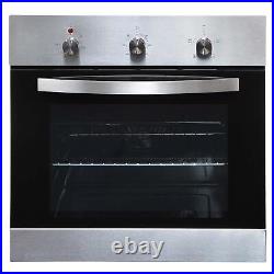 60cm Single Electric Fan Oven In Stainless Steel, Built-in / Under SIA SO113SS