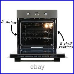 65 litre 9 Function Full Fan Single Oven in Stainless Steel with a Plug