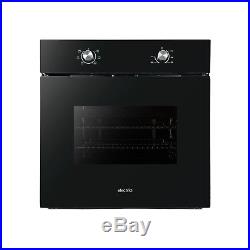 70 litre 6 Function Built in Static Single Oven in Black Supplied with a plug