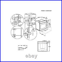 AEG 6000 Pyrolytic Electric Single Oven Black BPK556260B