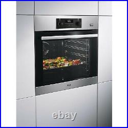 AEG BES255011M Built In Stainless Steel Electric Single Oven GRADED HW175655