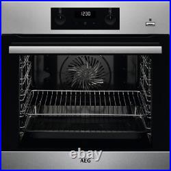 AEG BES355010M Built In Electric Single Oven with added Steam Function U52701