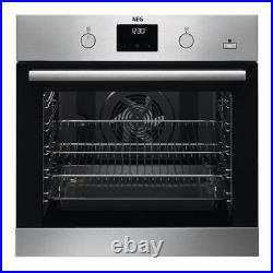 AEG BES35501EM 62.5 cm Built In Electric Single Oven Stainless Steel 2 Yr Wrrnty