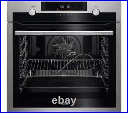 AEG BPE556060M Single Oven Electric Built in SteamBake Pyrolytic in Black