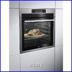 AEG BPE742320M SenseCook Pyrolytic Touch Control Single Oven With Food Sensor