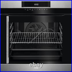 AEG BPK744R21M Single Oven Built In Right Hand Hinge Electric in Stainless Steel