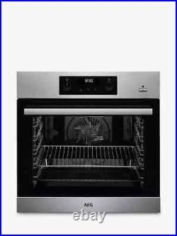AEG BPS355020M Built In Electric Self Cleaning Single Oven with Steam Function