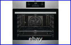 AEG Single Electric Fan Oven Integrated Built In Stainless Steel Mechanical
