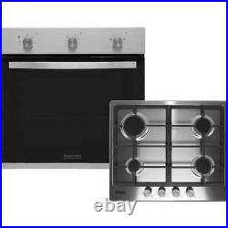 Baumatic BGPK600X/E Built-in Single Electric Fan Oven & Gas Hob Complete Pack