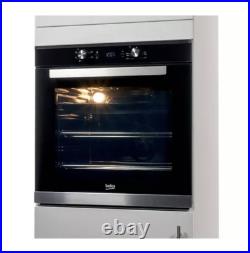 Beko Select BXIF35300X Built In Electric Single Oven, Black/Stainless Steel C358