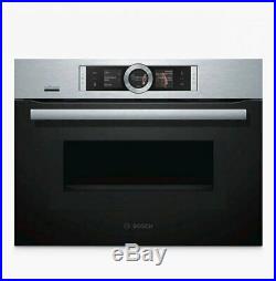Bosch CMG676BS6B Built-In Combination Microwave Single Oven With Home Connect