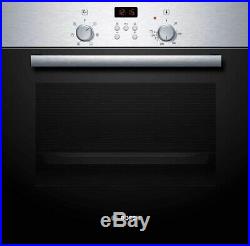 Bosch HBN331E6B Built-in Integrated Single Oven Black Stainless Steel Series 2