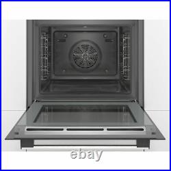Bosch HRS574BS0B Series 4 Built In 59cm A Electric Single Oven Brushed Steel