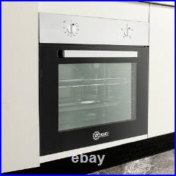 Built In Electric Oven 75L Single Multi Function Stainless Steel Plug Fitted NEW