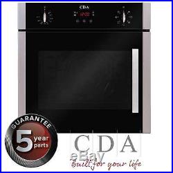CDA SC620SS 60cm Electric Side Opening Built In Multi-Function Single Oven