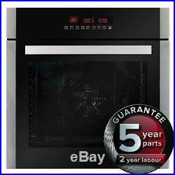 CDA SK410SS 60cm Built In 80L Single Electric 10 Function True Fan Oven With LCD