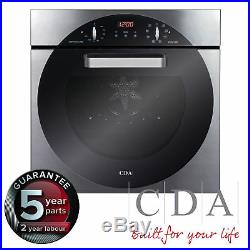CDA Single Oven 6Q5SS Stainless Steel 8 Function Electric Built-in Q-Style