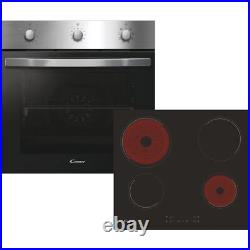 Candy PCI27XCH64CCB Single Oven & Ceramic Hob Built In Stainless Steel / Black