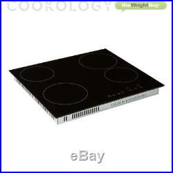 Cookology 60cm Black Built-in Single Electric Fan Oven & Ceramic Hob Pack