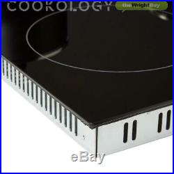Cookology 60cm Black Built-in Single Electric Fan Oven & Ceramic Hob Pack