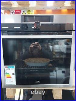 Ex-Display AEG BPE948730M Single Oven Built in Pyrolytic Stainless Steel #8399