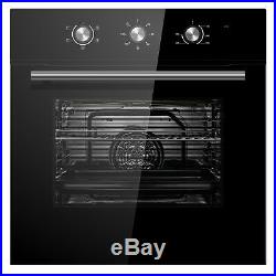 GRADED Cookology COF600BK 60cm Black Built-in Single Electric Fan Forced Oven