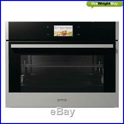 Gorenje BCS599S22X Built-in Compact Steam Multifunction Oven, Single 45.5cm tall