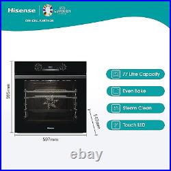 Hisense BI62212ABUK Built-In Electric Single Oven Black a Rated, 22 X 23 X 2