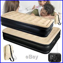 Inflatable High Raised AirBed Mattress Builtin Electric Pump Single Double Queen