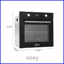 LED Display Electric Single Oven Built in 70L 6 Funcitions Clock Timer with Fan