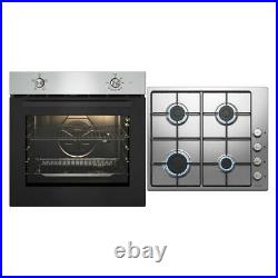 Lamona Built In Electric 60cm S/Steel Single Oven and 60cm S/Steel Gas Hob