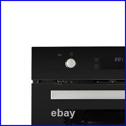 Large 68L Pyrolytic Self Cleaning Electric Single Oven in Black
