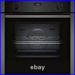 Neff B3ACE4HG0B N50 Slide and Hide Built In Electric Single 60cm Oven Graphite