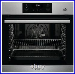 New AEG BEK355020M Built In Single Electric Oven Stainless Steel COLLECTION