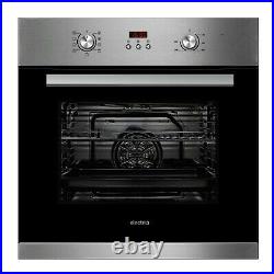 Refurbished electriQ EQOVENM3STEEL 60cm Single Built In Electric Oven Stainless