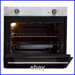 SIA 60cm Stainless Steel Built In Electric Single Oven & 4 Zone Induction Hob