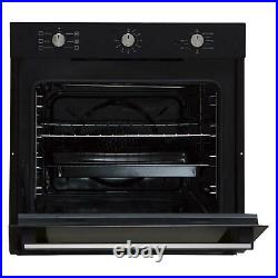 SIA FSO10BL 60cm Black 71L Capacity Built-in 6 Function Electric Single Fan Oven