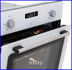 SIA SO103WH 60cm White Built In Single Electric True Fan Oven With Digital