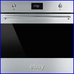Smeg Classic SOP6301TX Stainless Steel Built-In Electric Single Oven Black