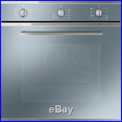 Smeg SF64M3TVS Cucina Built In 60cm A Electric Single Oven Silver Glass New